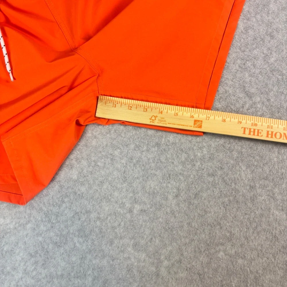 George Mens Swim Trunks XXXL Orange Elastic Waist Drawstring Mesh Lined Size 3XL